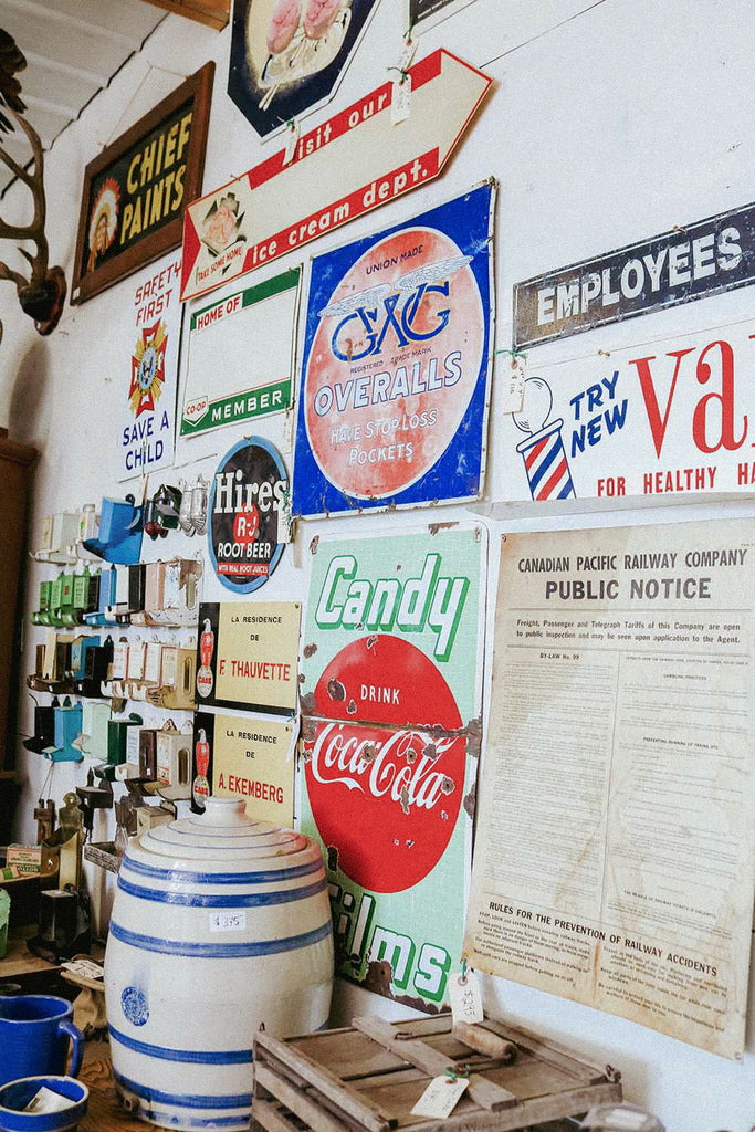Vintage signs and posters